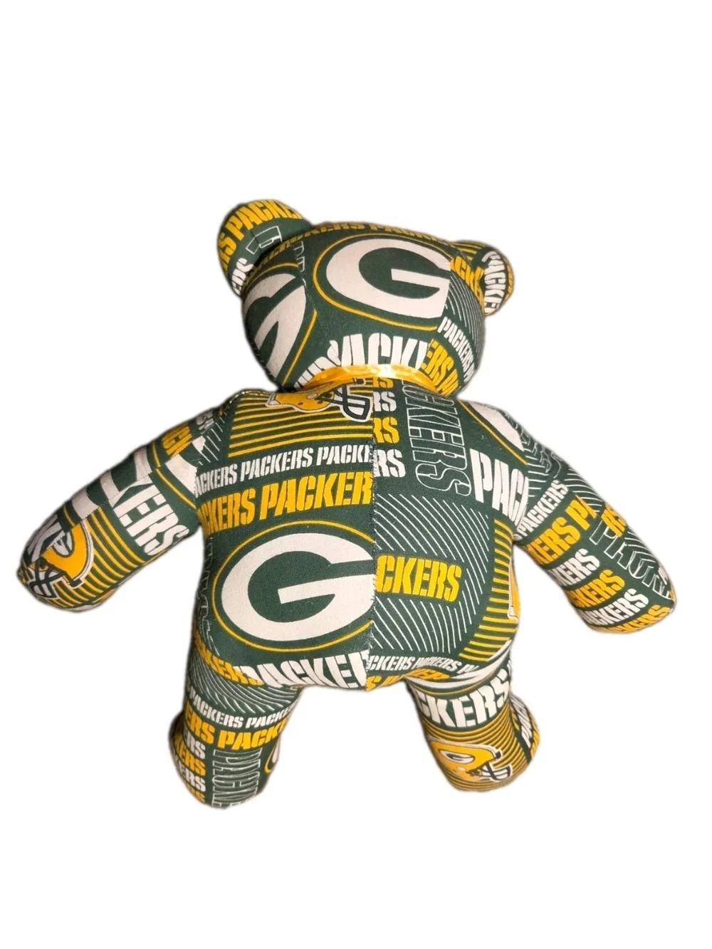 Vintage Handmade Green Bay Packers Stuffed Teddy Bear